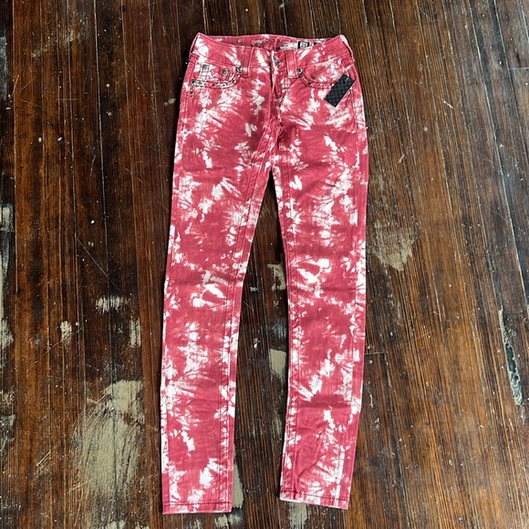 NWT Miss Me Skinny Red Womens Jeans 25 - Picture 3 of 5